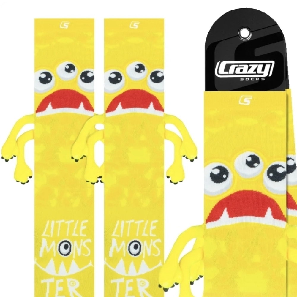 Yellow Little Monster Kids Socks